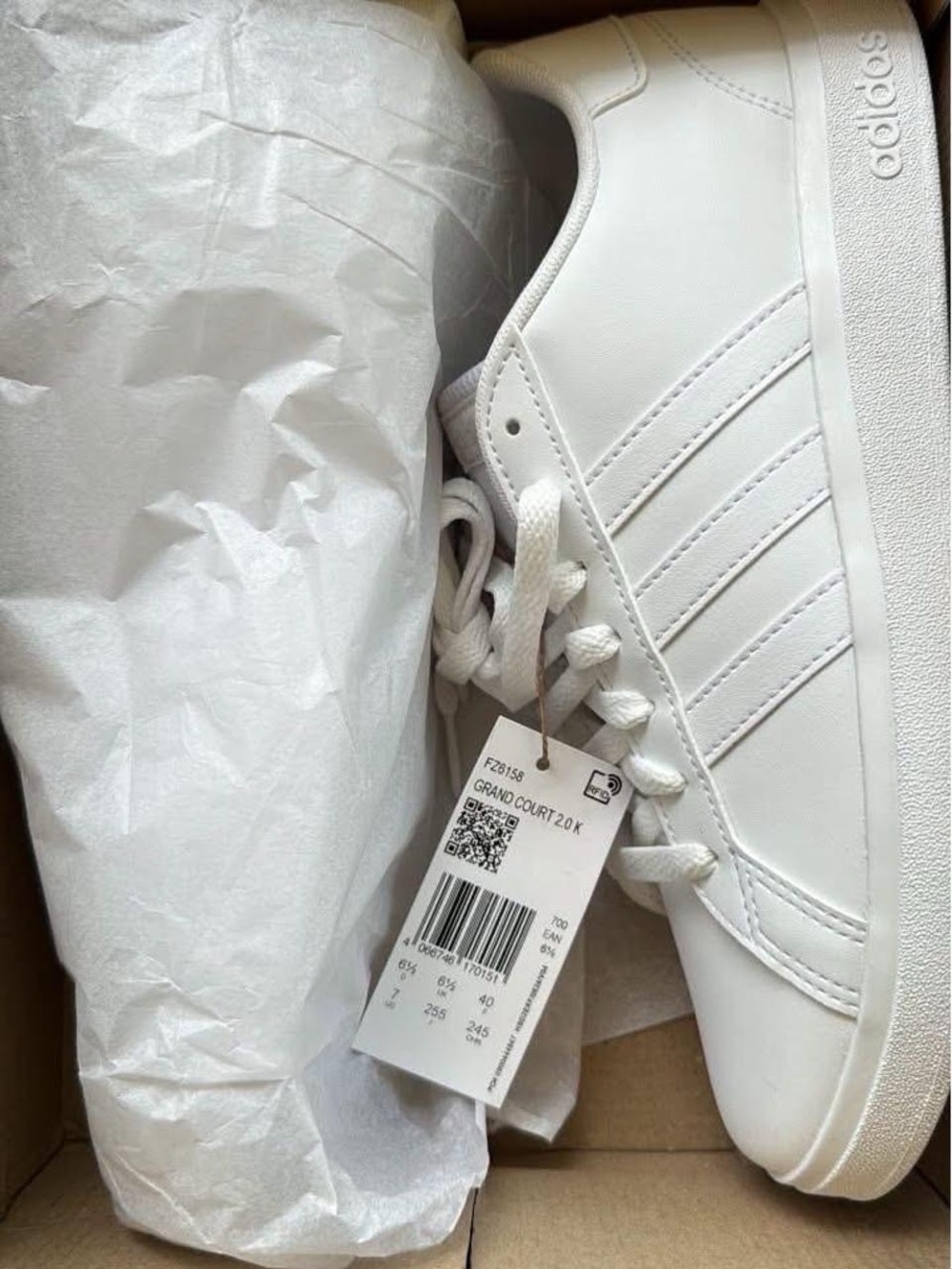 adidas White Women's Athletic Sneakers - Grand Court Style